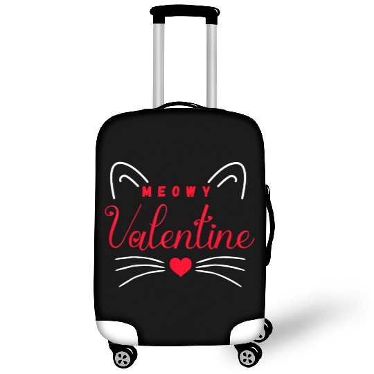 meowy valentine Luggage Covers