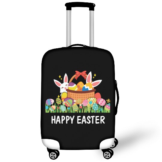 HAPPY EASTER Bunny Egg Hunt Wagon Girls Kids Mom Luggage Covers