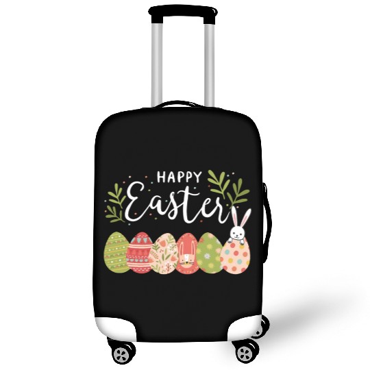Happy Easter Spring Flowers Bunny Rabbit Egg Hunt Luggage Covers