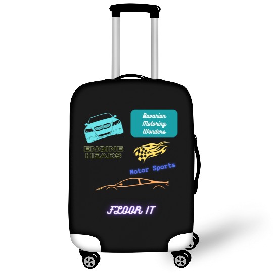 Car racing team design Luggage Covers