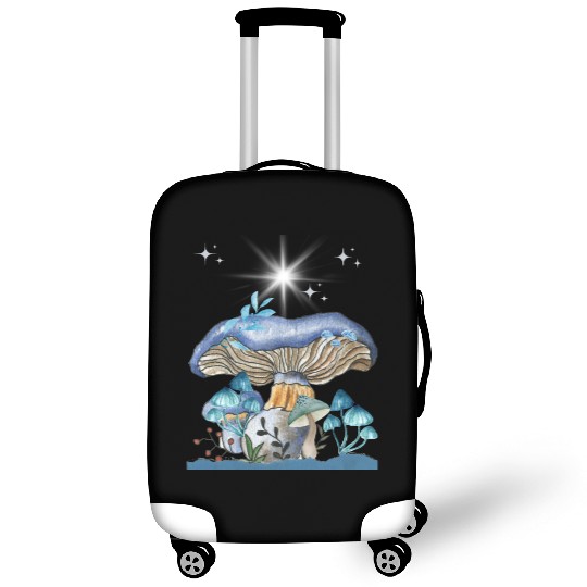 Pastel Blue Mushrooms Luggage Covers