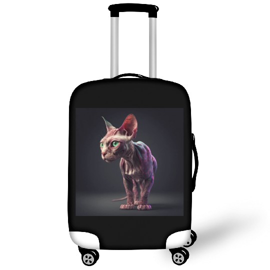 Canadian Sphynx cat with transparent skin Luggage Covers