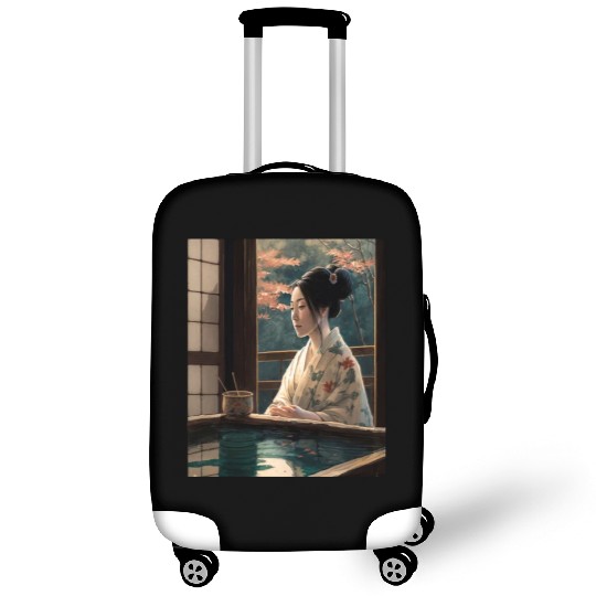 Japanese Culture Lover Japanese Style Spa In Luggage Covers