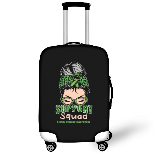 Support Squad Green Kidney Disease Awareness Month Luggage Covers