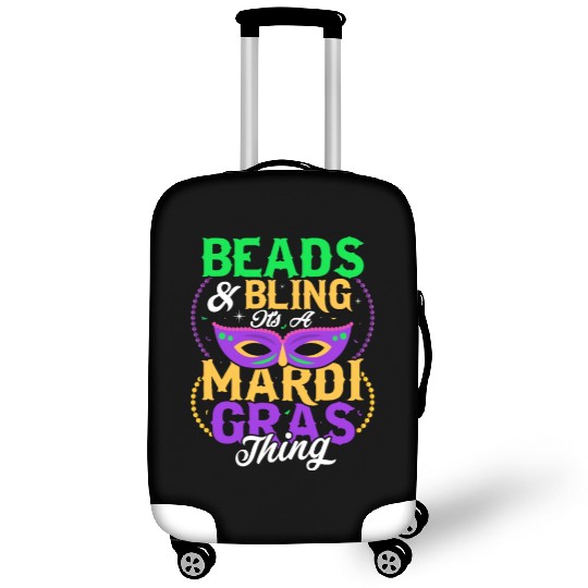 Beads & Bling It's A Mardi Gras Thing Mask Parade Luggage Covers