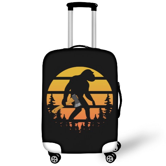 Retro Sasquatch Axe Throwing For Axe Thrower Luggage Covers