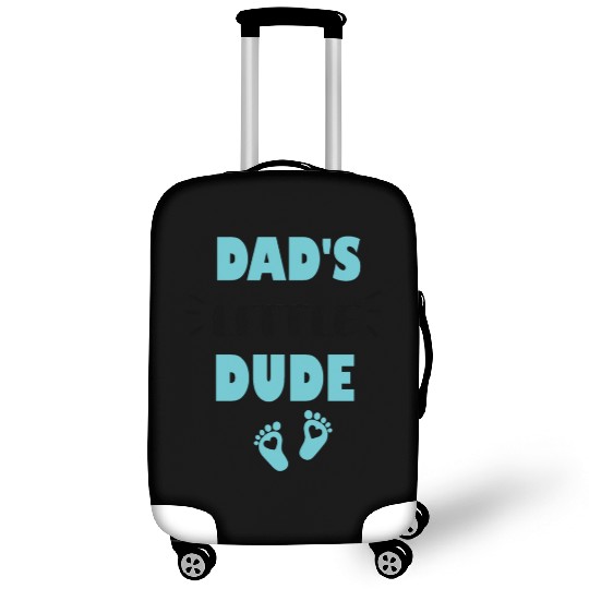 Dad's Little Dude Cute Toddler Clothes For Boy Luggage Covers