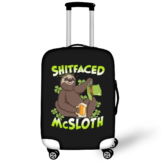 St Patricks Day Sloth Shitfaced McSloth Drinking Luggage Covers
