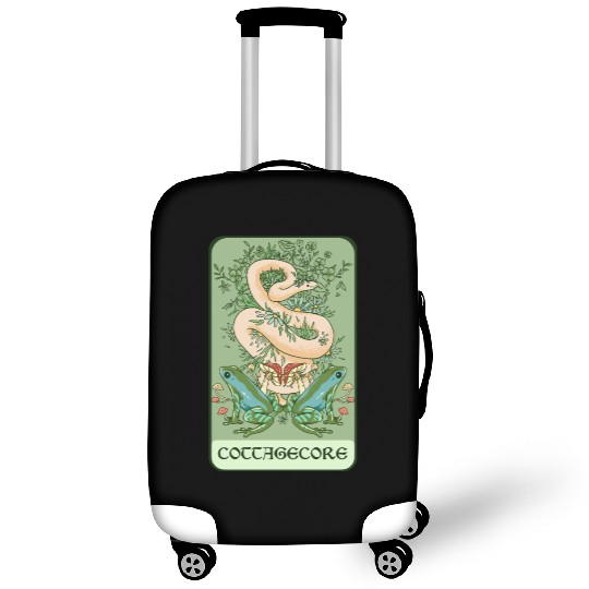 Tarot Card Goblincore Snake Cottagecore Frog Aesth Luggage Covers