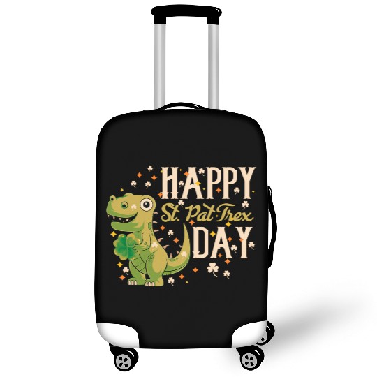 Irish Trex Dino St Patricks Day Kids Toddler Boys Luggage Covers