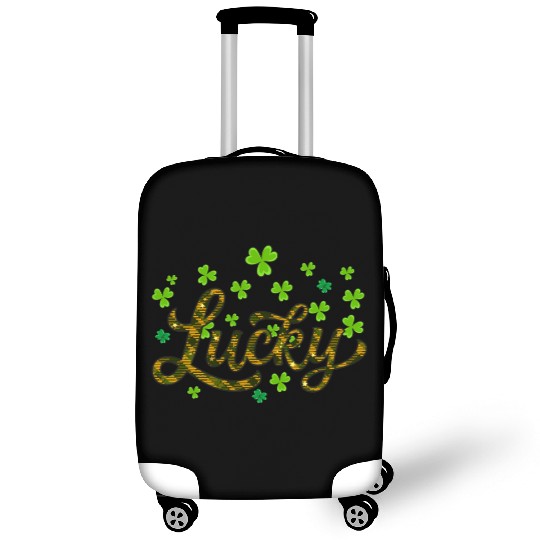 Lucky St Patricks Day, leaf clover, shamtock Luggage Covers