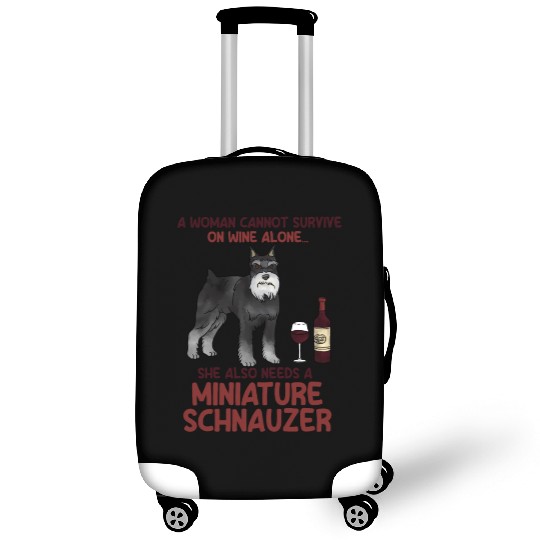 A Woman Cannot Survive On Wine Alone Miniature Sch Luggage Covers