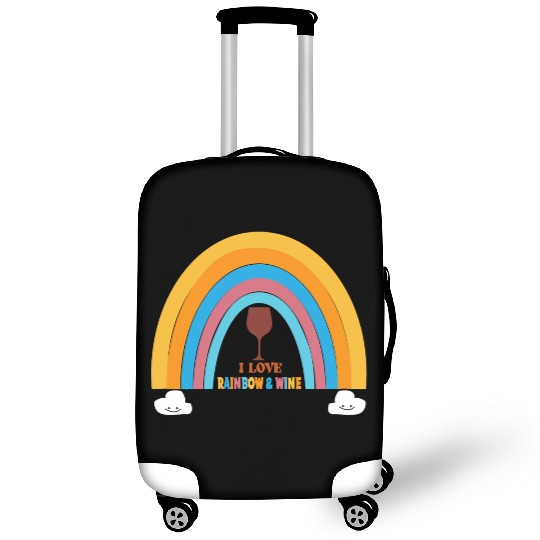 I love rainbow & wine Luggage Covers