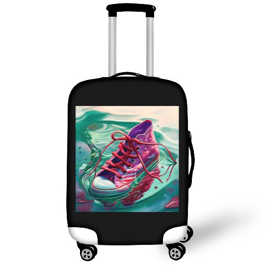 One purple running shoe Luggage Covers