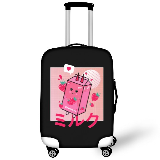 Strawberry Milk Shake Funny Retro 90s Japanese Luggage Covers