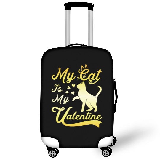 Cat Valentine Humor Kitties Lover Luggage Covers