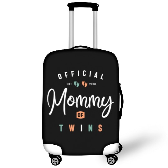 Womens Mommy of Twins New Mom To Be Expecting 2023 Luggage Covers