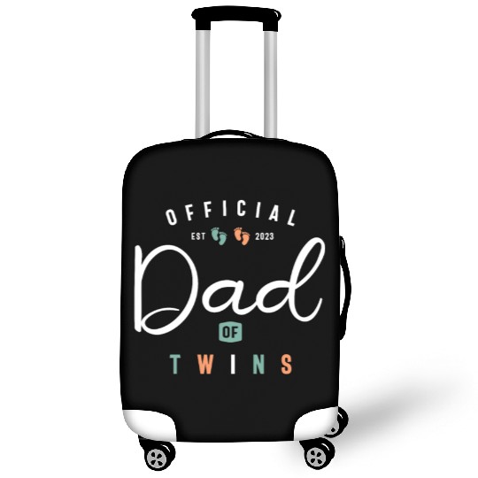 Dad of Twins Funny New Daddy To Be Expecting 2023 Luggage Covers