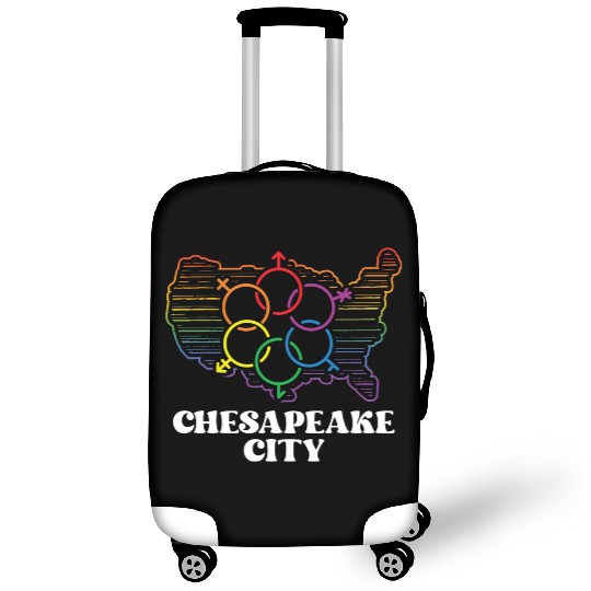 Chesapeake City Pride Flag Pride Month LGBTQ Flag Luggage Covers