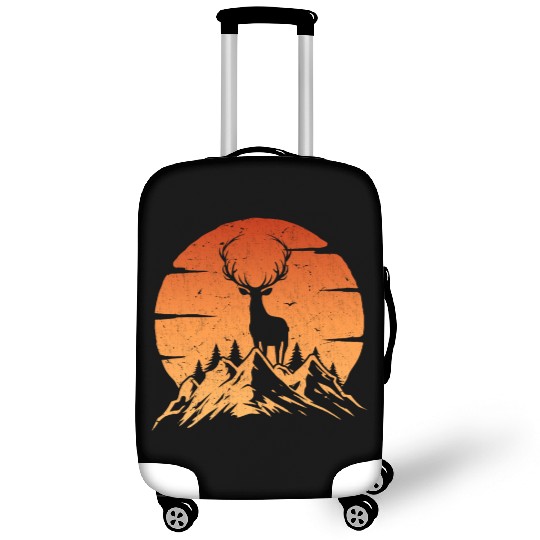 Deer Sunset Silhouette Deer Hunting Luggage Covers