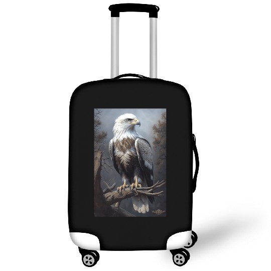 Majestic White-Headed Eagle in the Wild Luggage Covers