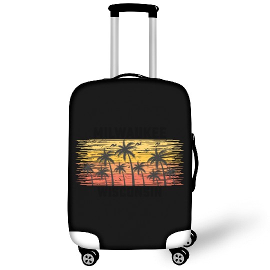 Milwaukee Wisconsin Summer Retro VIntage Vacation Luggage Covers
