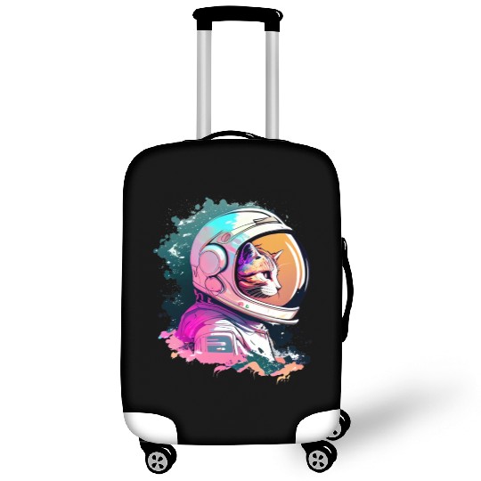 Aesthetic Vaporwave Space Cat 80s 90s Astronaut Luggage Covers
