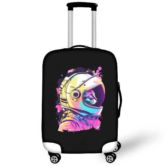 Aesthetic Vaporwave Space Cat 80s 90s Astronaut Luggage Covers