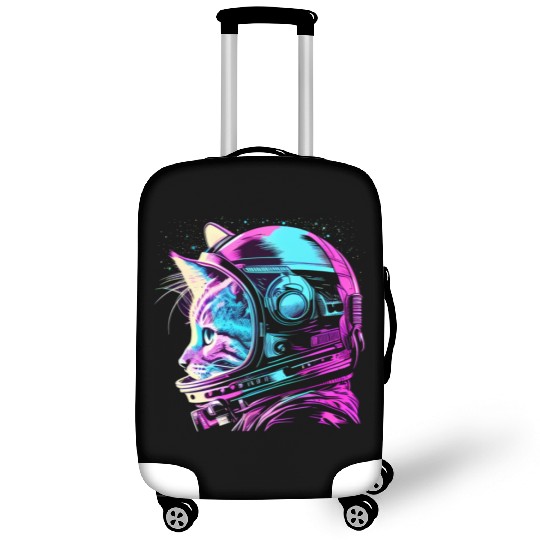 Aesthetic Vaporwave Space Cat 80s 90s Astronaut Luggage Covers