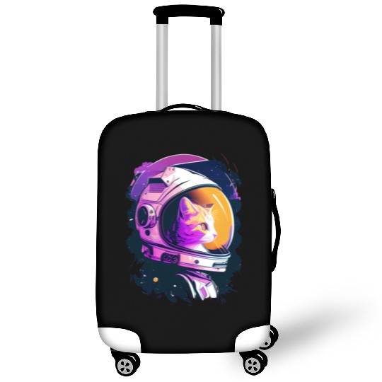 Aesthetic Vaporwave Space Cat 80s 90s Astronaut Luggage Covers