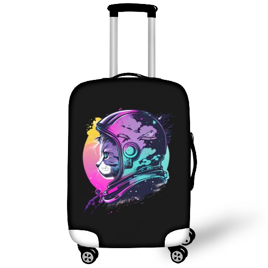Aesthetic Vaporwave Space Cat 80s 90s Astronaut Luggage Covers