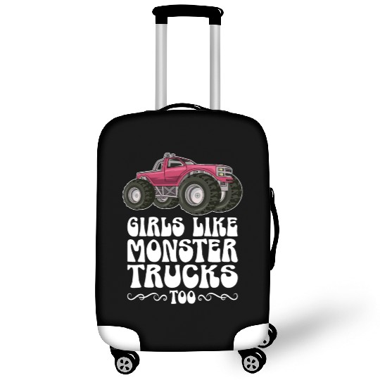 Girls Like Monster Trucks Too Girls Monster Truck Luggage Covers
