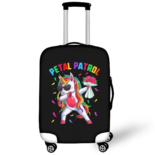 Petal Patrol Dabbing Unicorn Luggage Covers Wedding Flower