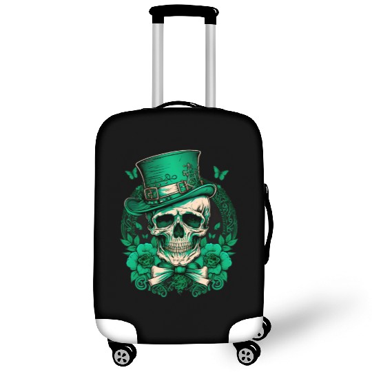 Sugar Skull Saint Patricks Day of Dead Luggage Covers
