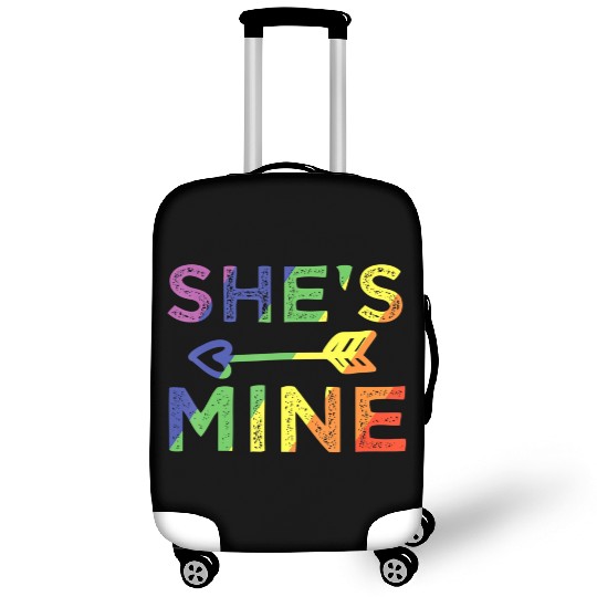 Lesbian Couple She s Mine I m Hers Matching LGBT Luggage Covers