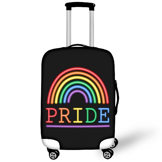 Neon Lights Rainbow Pride Luggage Covers