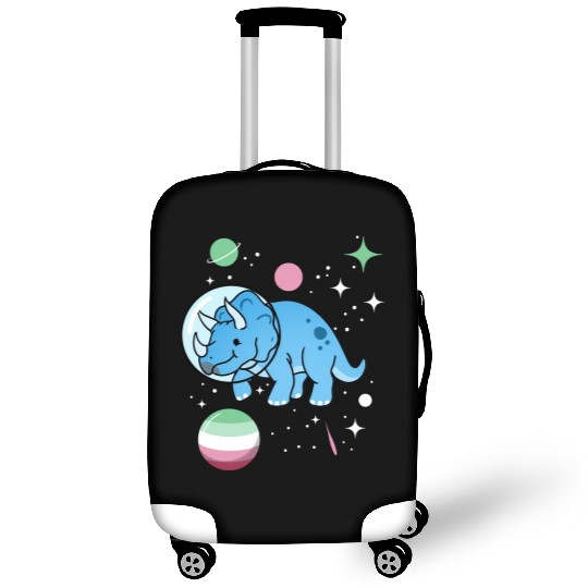 Abrosexual Pride Triceratops Astronaut Luggage Covers