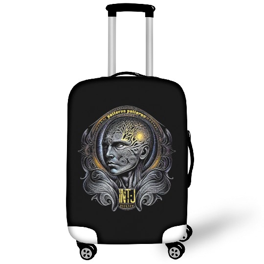INTJ Luggage Covers showing the mind storm, patterns patt