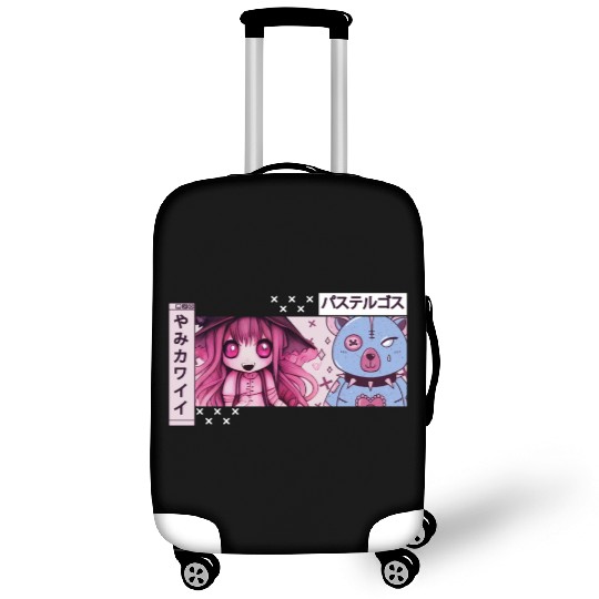 Yami Kawaii Witch Chibi Anime Japanese Aesthetic Luggage Covers