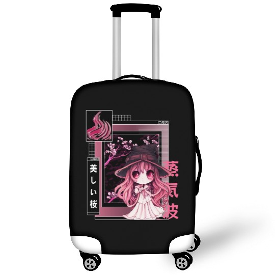 Witch Chibi Japanese Vaporwave Aesthetic Pastel Go Luggage Covers