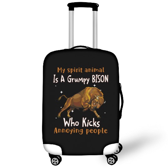 My Spirit animal Is A Grumpy Bison Luggage Covers