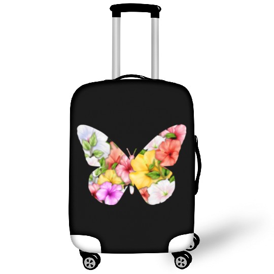 Coconut Girl Aesthetic Butterfly Hibiscus Luggage Covers