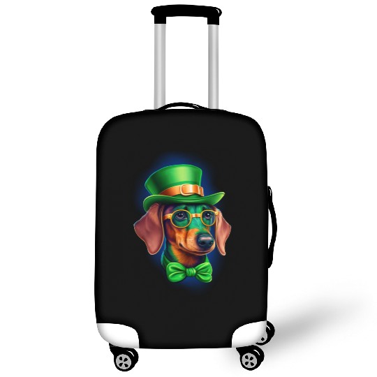 St. Patricks Day Dachshund Wiener Dog Shamrock Luggage Covers