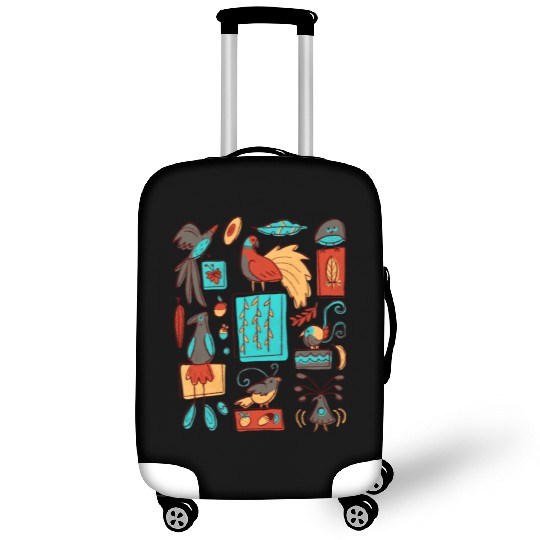 Retro 1950s Birds Of Paradise Pattern Luggage Covers