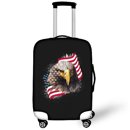 Patriotic Eagle US American Flag Bald Eagle USA Luggage Covers
