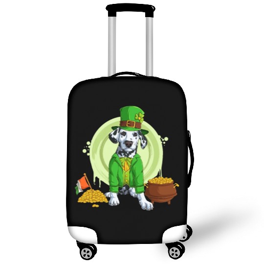 Dalmatian Puppy, Irish Flag, Gold, Shamrock Dog St Luggage Covers