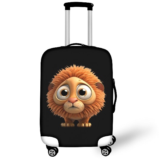 Cute little lion comic character Luggage Covers