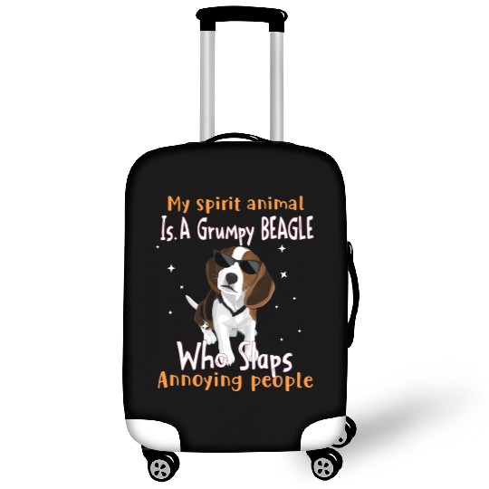 My Spirit animal Is A Grumpy Beagle Luggage Covers