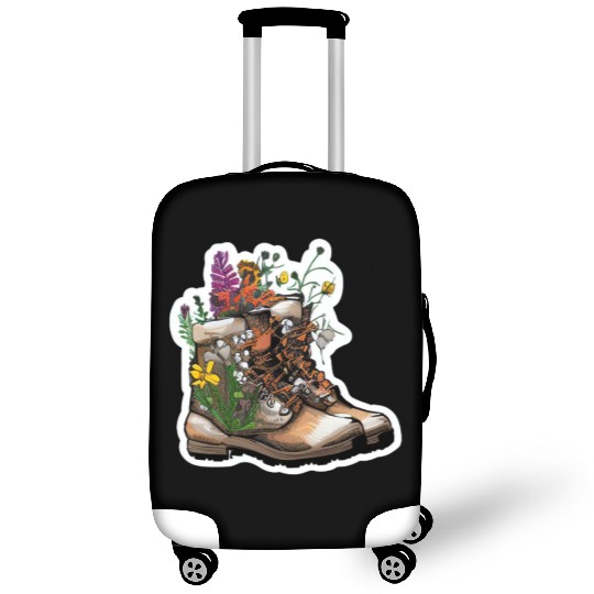 Wildflower Hiking Boot: Find Your Path! Luggage Covers