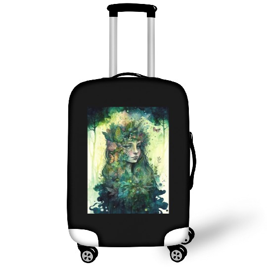 Nature Goddess - Woodland Witchy Forest Greenwoman Luggage Covers